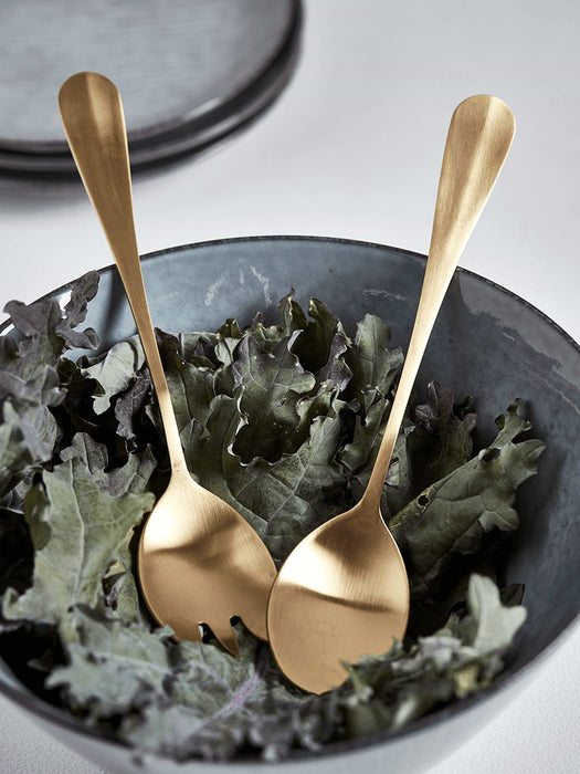 Matte Gold Salad Servers
