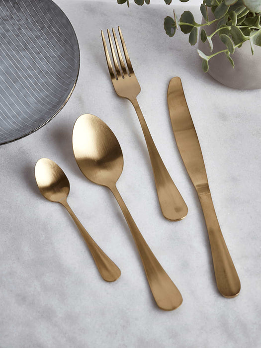 Matte Gold Cutlery Set