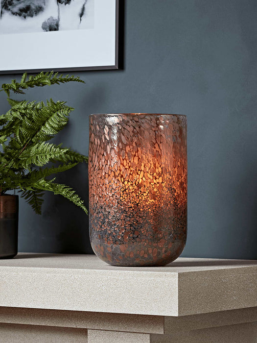 Grey & Copper Speckled Vase