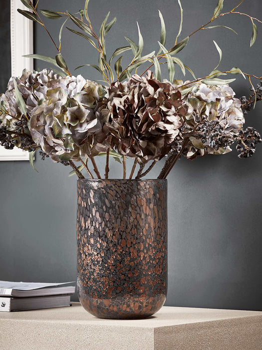 Grey & Copper Speckled Vase