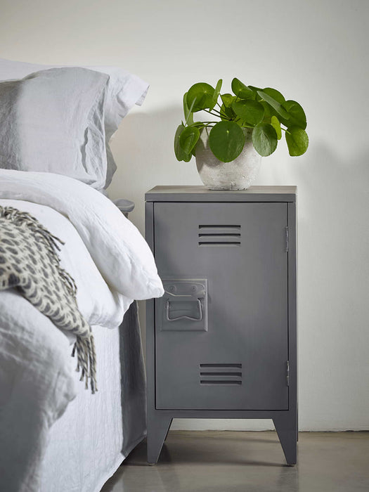 Two Grey Wooden Bedside Tables