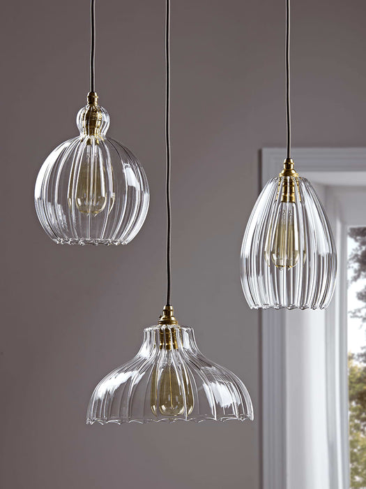 Handcrafted Fluted Round Light