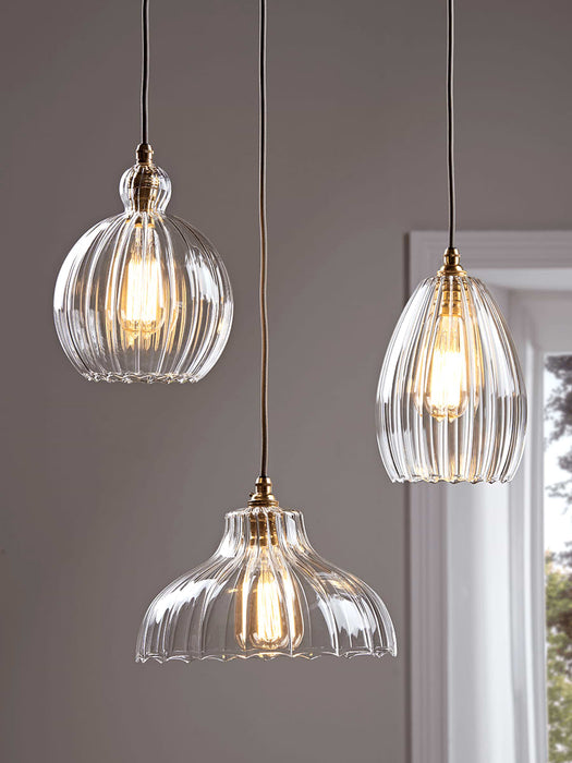 Handcrafted Fluted Round Light