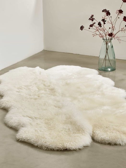 Sumptuous Sheepskin Quad Rug - Ivory