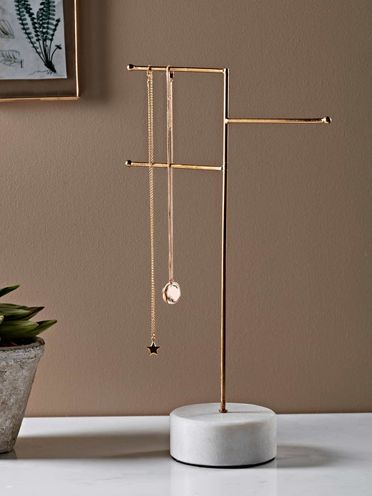 Brass & Marble Jewellery Stand