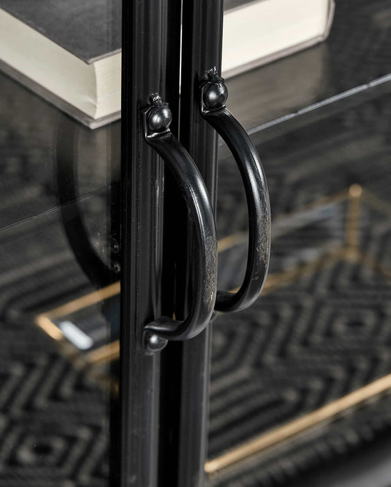 Black Iron Display Cabinet - Low