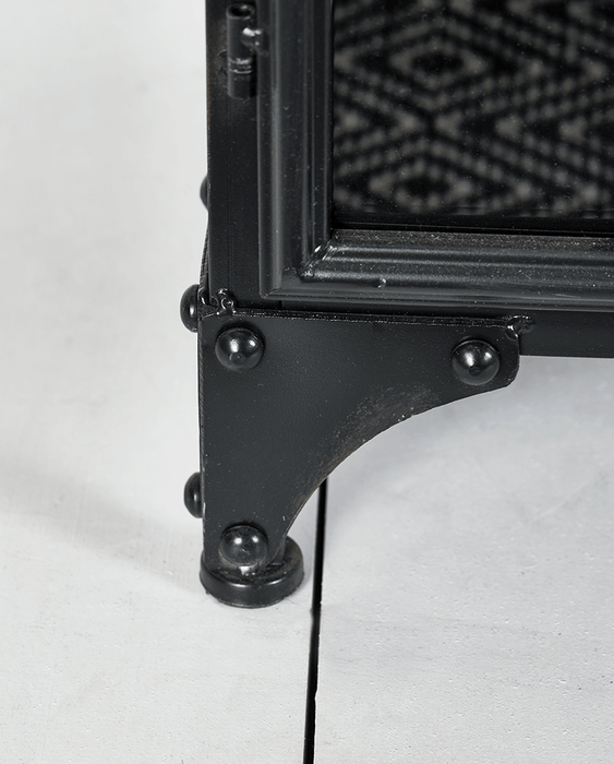 Black Iron Display Cabinet - Low