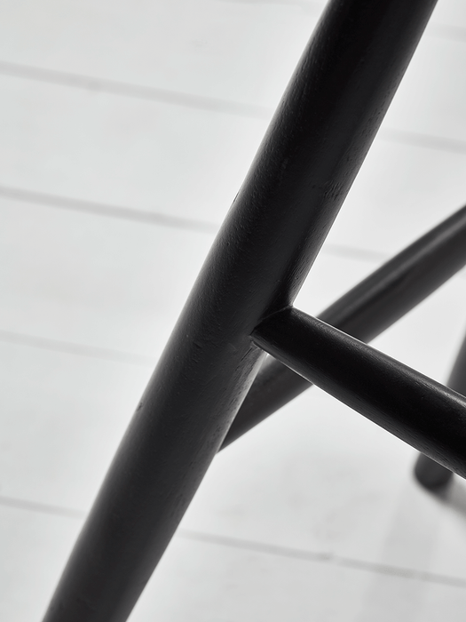 Carved Mango Stool - Black