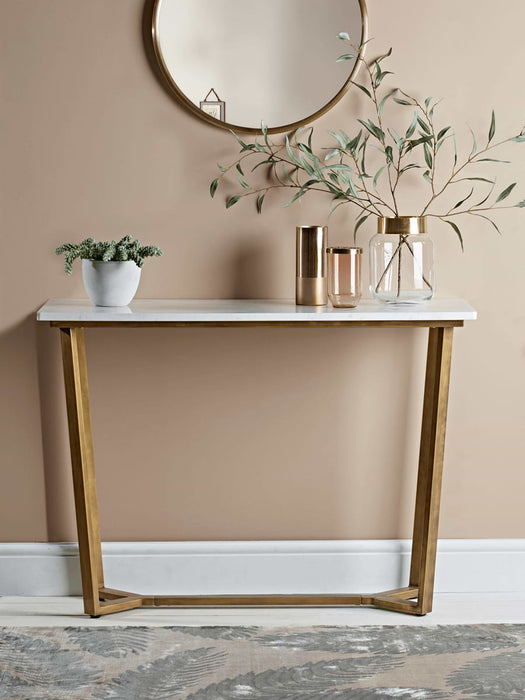 Marble & Brass Console Table
