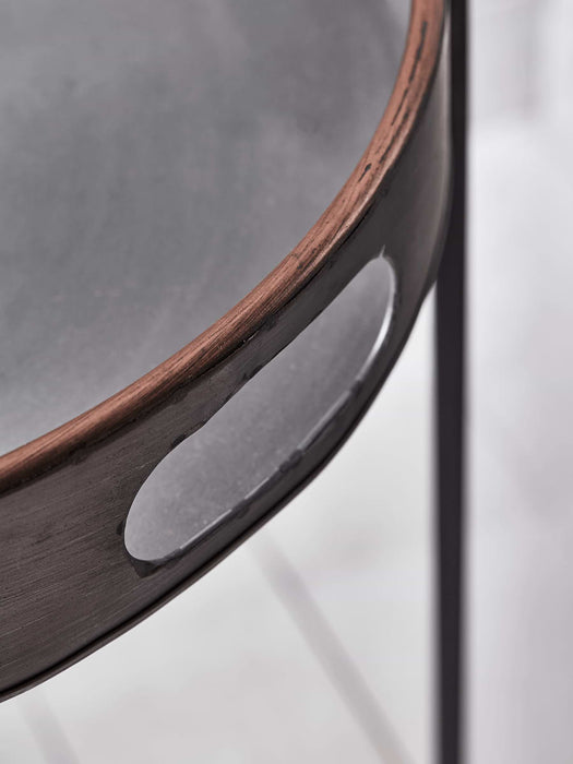 Industrial Metal Tray Table