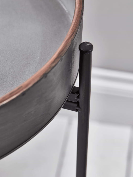Industrial Metal Tray Table