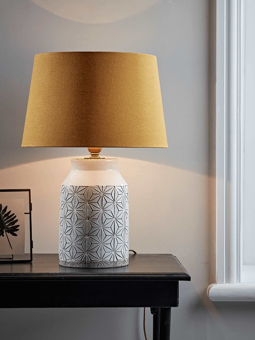 Geometric Mustard Table Lamp