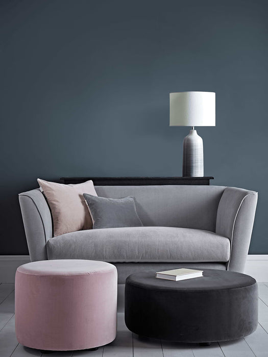 Farleigh Ottoman - Blush Cotton Velvet