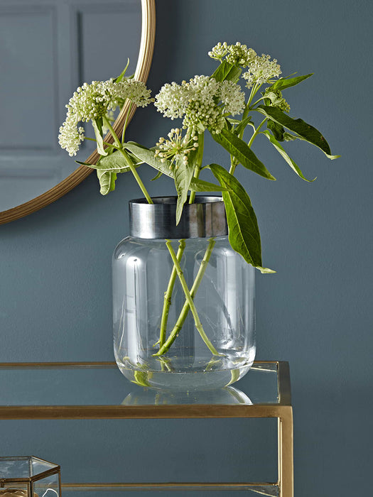 Pewter Topped Vase