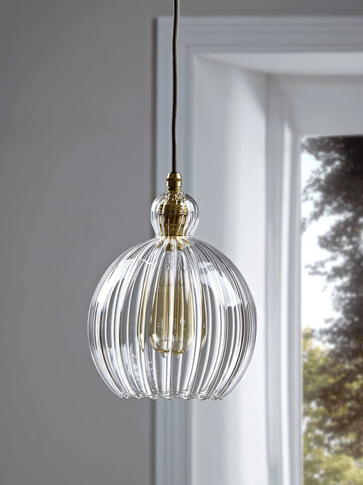Handcrafted Fluted Round Light