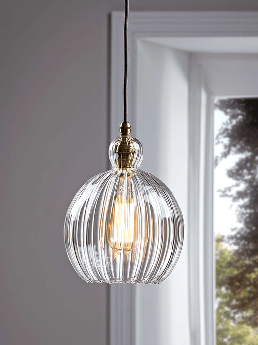 Handcrafted Fluted Round Light
