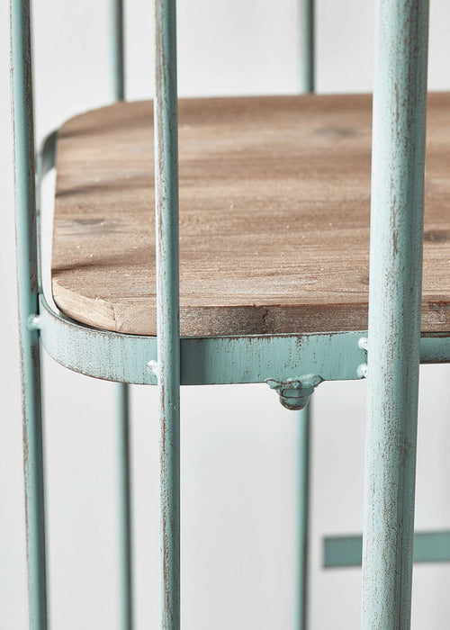 Rustic Green Shelf Trolley- Large