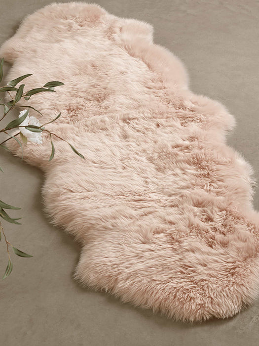 Sumptuous Sheepskin Double Rug - Blush