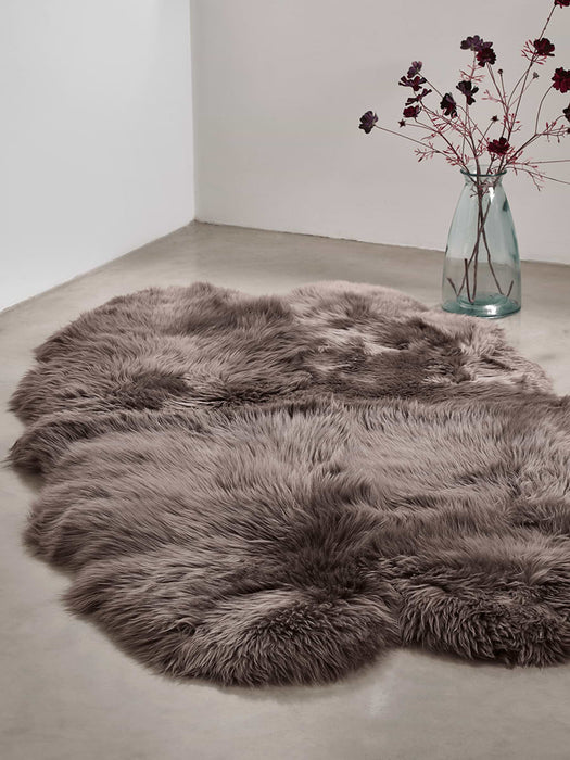 Sumptuous Sheepskin Quad Rug - Mink