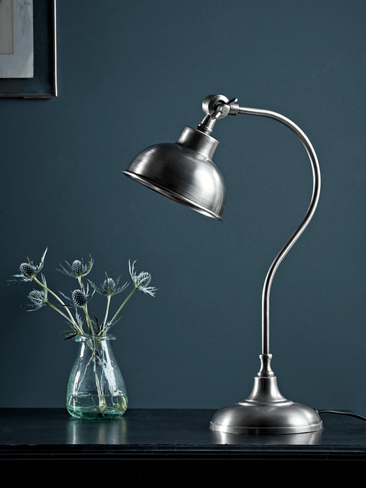Alia Desk Lamp - Antique Silver