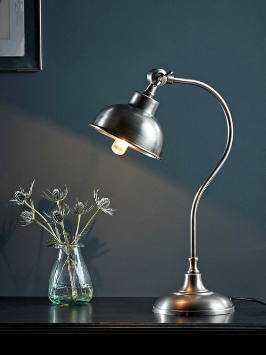 Alia Desk Lamp - Antique Silver