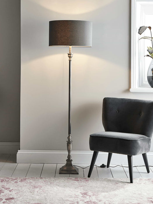 Antique Silver Floor Lamp