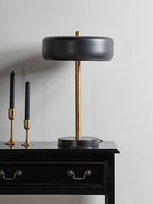 Black & Brass Club Table Lamp