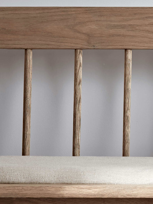 Upholstered Oak Bench