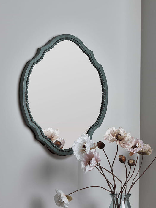 Beaded Verdegris Mirror