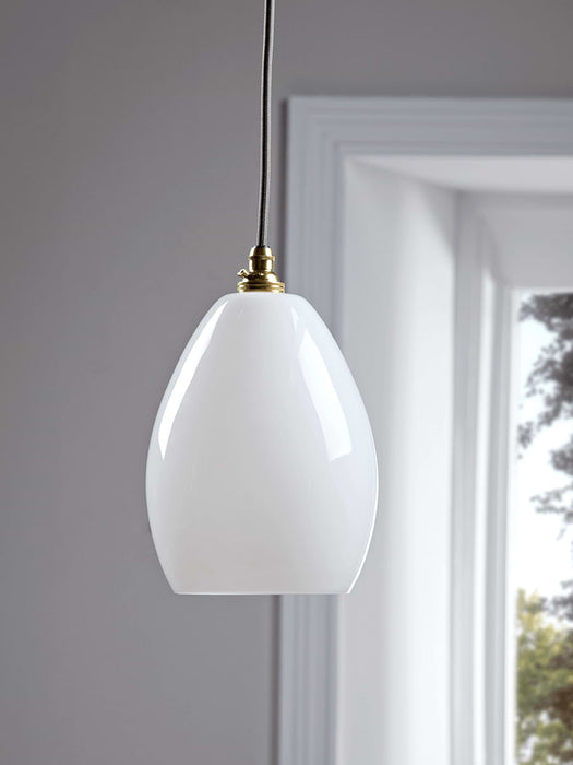 Handcrafted Glass Dome Light - White