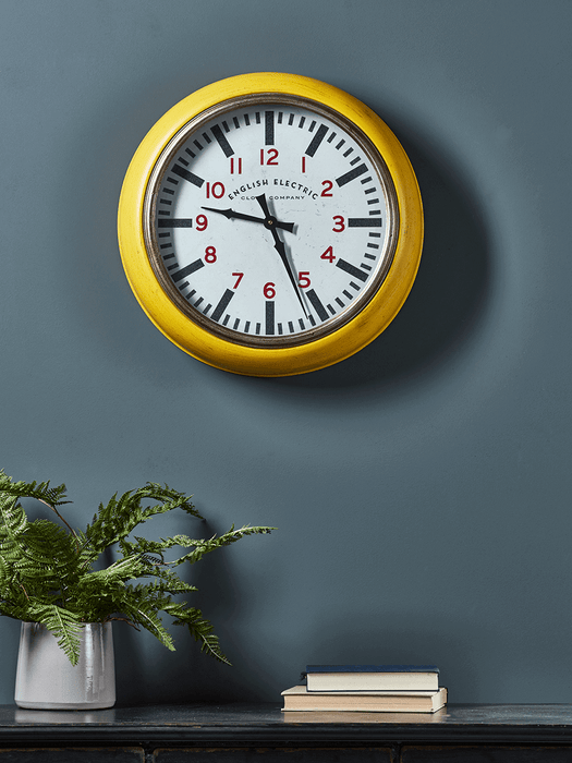 Yellow Gas Station Style Clock