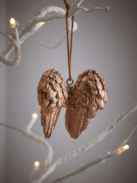 Two Copper Wing Decorations