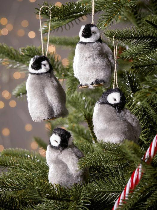 Four Hanging Plush Penguins