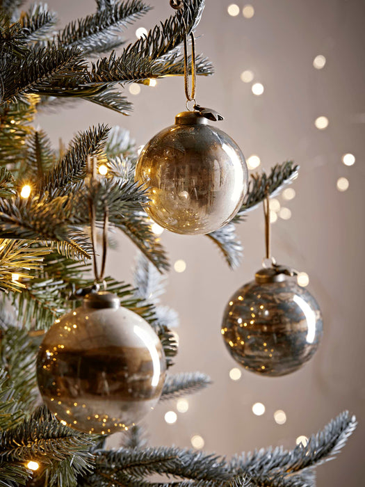 Six Bronze Lustre Baubles