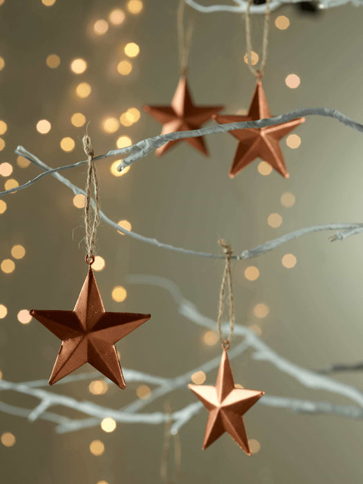 Six Copper Hanging Stars