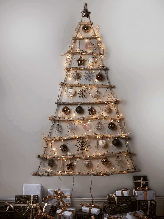 Six Lustre Copper Star Baubles