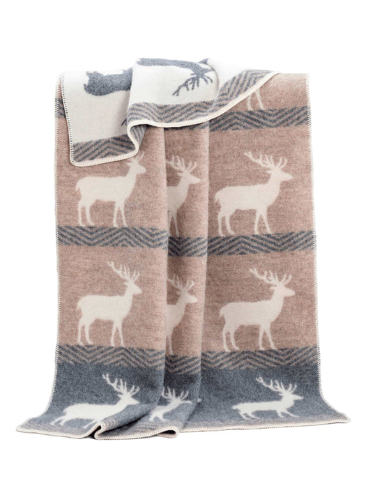 Reindeer Woollen Throw