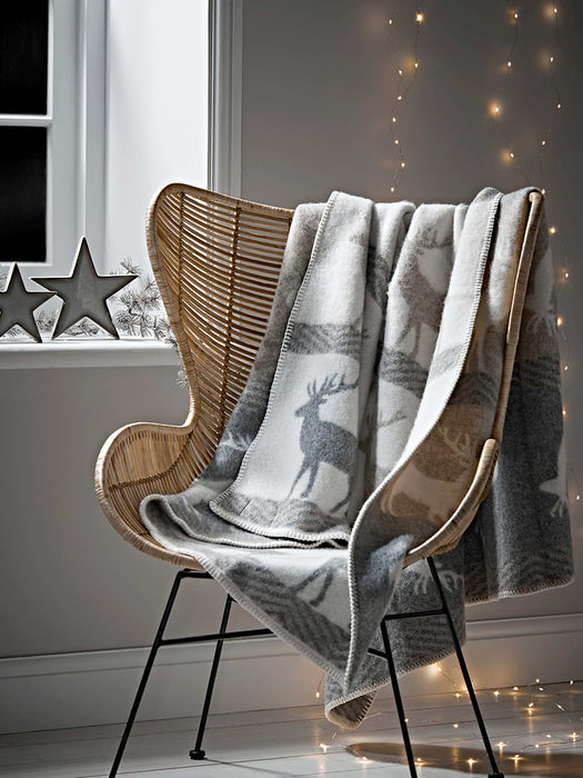 Reindeer Woollen Throw