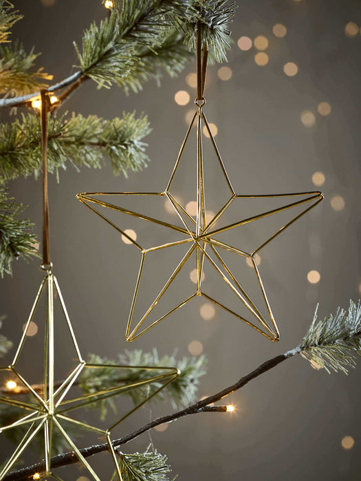 Golden Wire Hanging Star