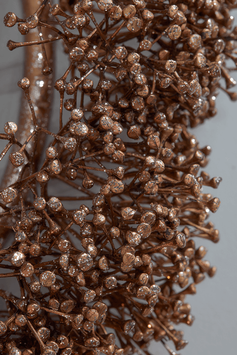 Faux Copper Gypsophilia Wreath
