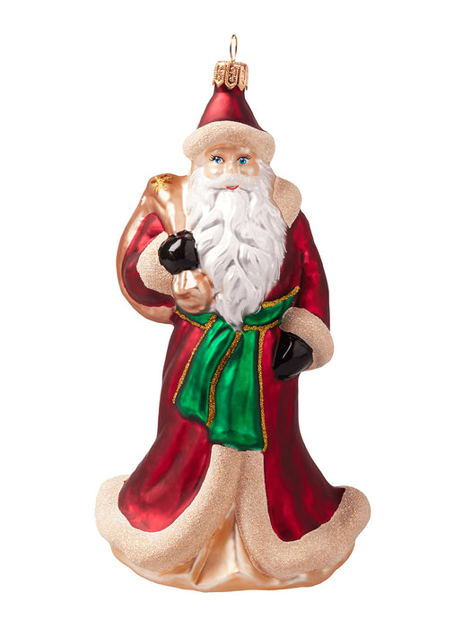 Handblown Glass Decoration - Standing Santa