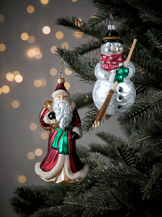 Handblown Glass Decoration - Standing Santa