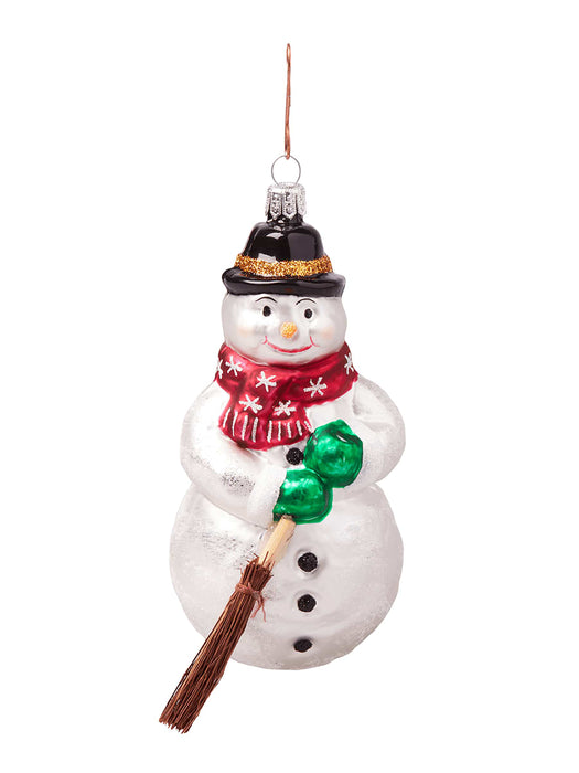 Handblown Glass Decoration - Snowman