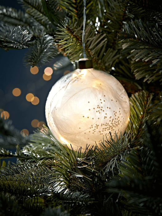 Light Up Feather Bauble