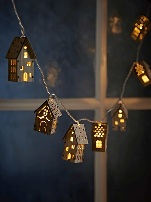 Wooden Houses String Lights