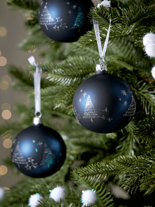 Six Tree Baubles - Midnight
