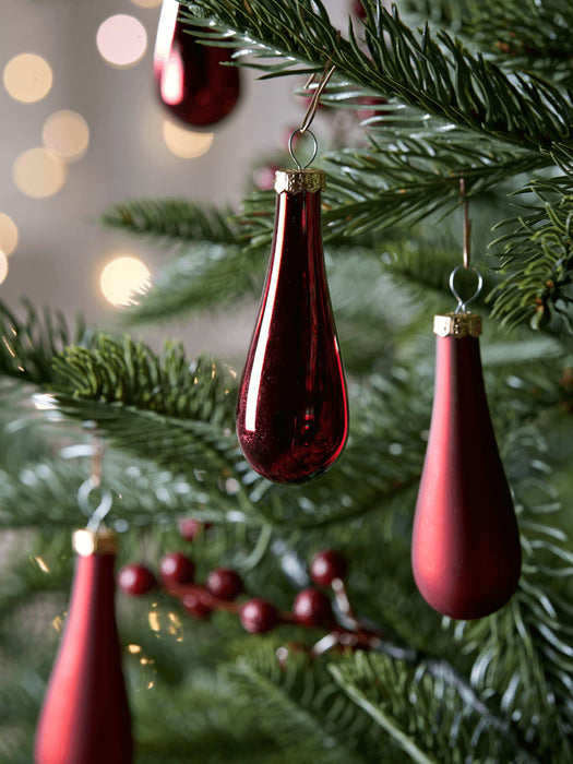 Mini Glass Drops - Burgundy