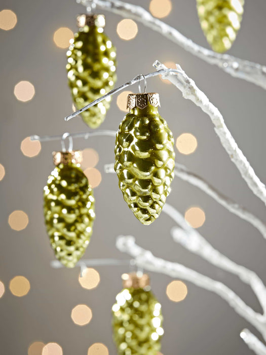 Mini Glass Pine Cones