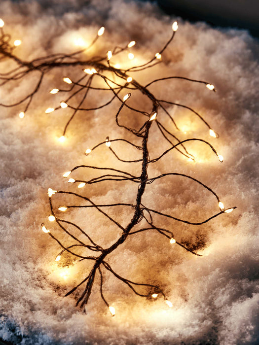 Indoor Outdoor Naked Wire Cluster Lights - Black