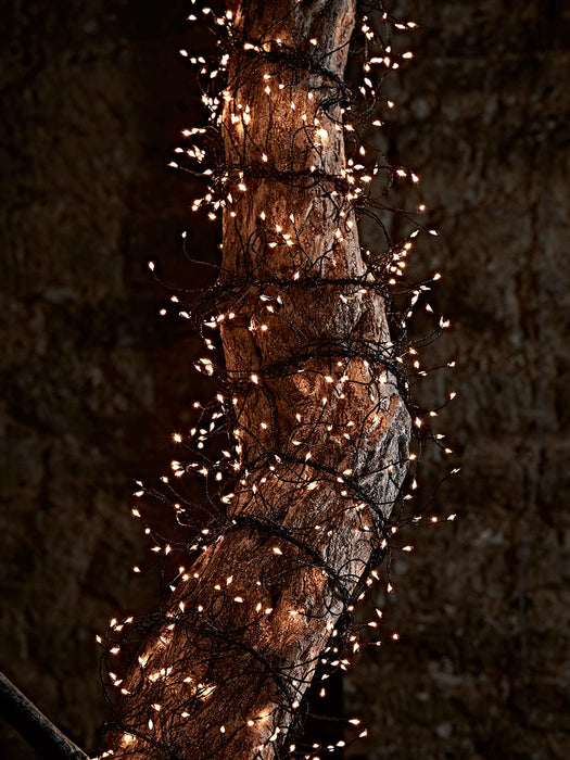 Indoor Outdoor Naked Wire Cluster Lights - Black